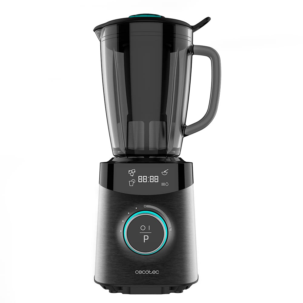 Cecotec Liquidificadora Power Black Titanium 1300 Max B. 1300 W, 2 velocidades, lâmina de 4 folhas de titânio preto e jarro de 1,5 l de capacidade, função de pulso tritura e pulverização, picador de