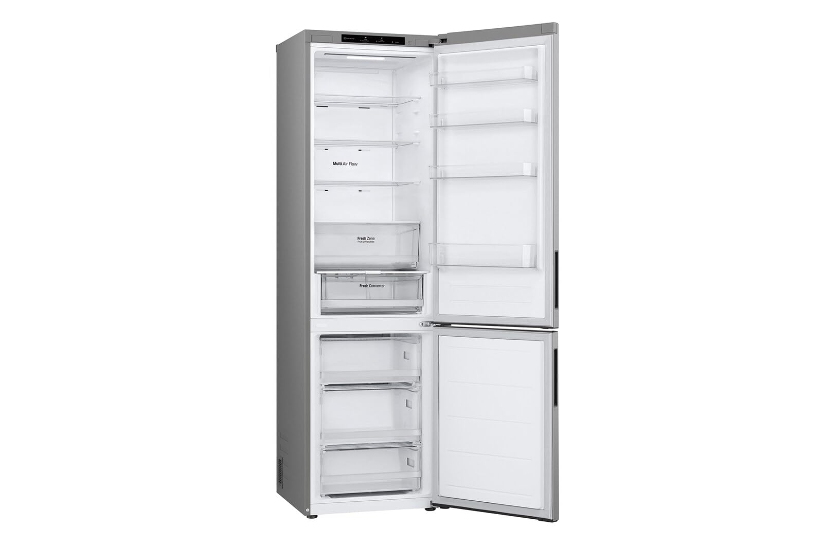 LG GBP61DSPGN.ADSQEUR - Frigorífico Combi Door Cooling+, 1,86m, Clasificación D, capacidad de 374l, Inox grafito antihuellas, serie P-600