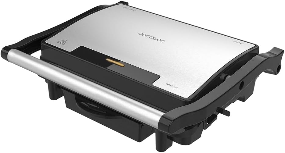 Cecotec Rock'nGrill Grelha elétrica com revestimento antiaderente RockStone