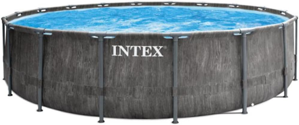 Intex 26742NP - Piscina Desmontable, 457x122 cm, con depuradora Cartucho, 3.785 litros/Hora, Filtro Cartucho Tipo A, Piscina Greywood Prism Frame, 16.805 litros, Piscina para 6 Personas