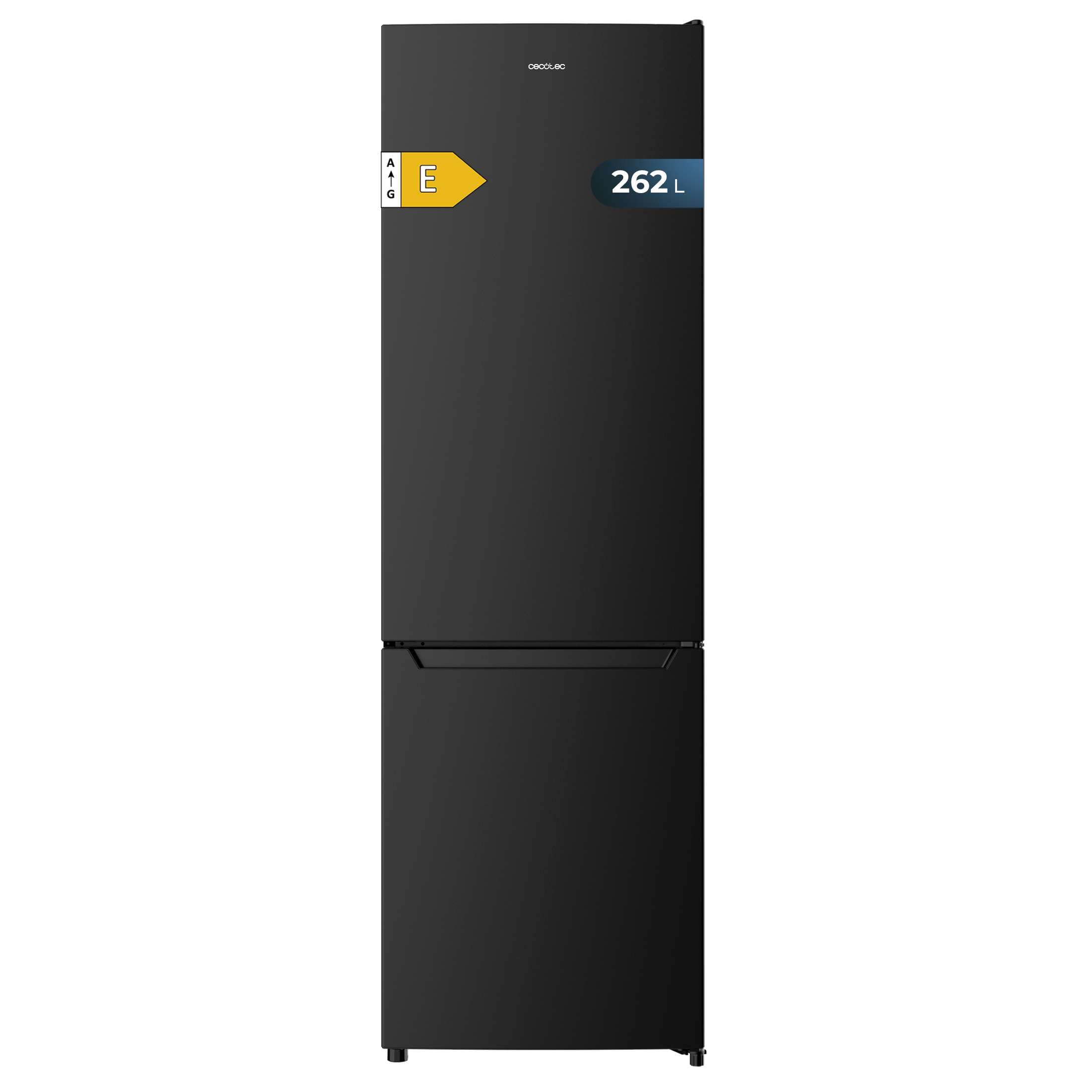 Cecotec Frigorífico Combi 2 Puertas de 262 Litros Bolero CoolMarket Combi 262 White E. 176 cm de Alto y 54 cm de Ancho, Bajo Consumo, LED Interior, Bandejas de Cristal y Control Electrónico