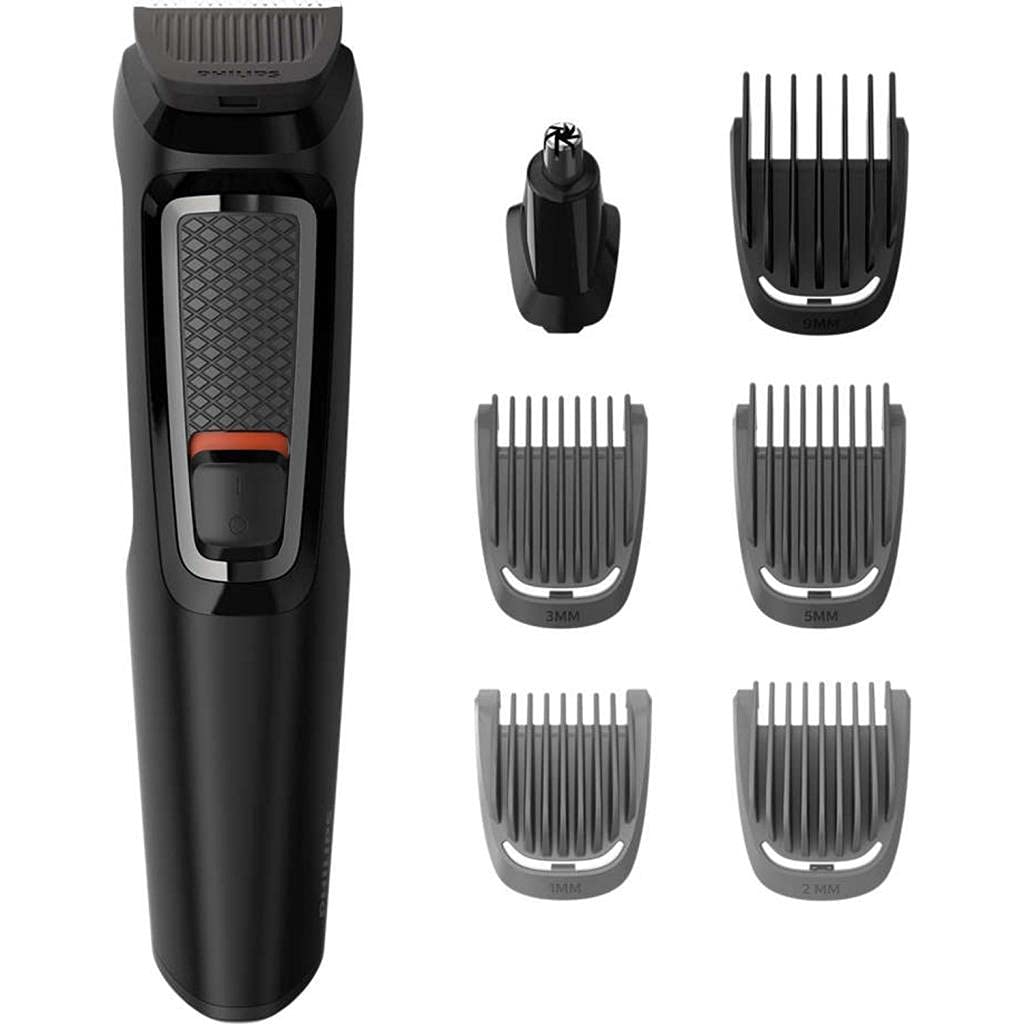 Serie 3000 de Philips, recortador todo en uno Multigroom, 7 en 1, una sola herramienta, moldeado sencillo para rostro y pelo, 11 posiciones de longitud (0,5-16 mm), modelo MG3730/15