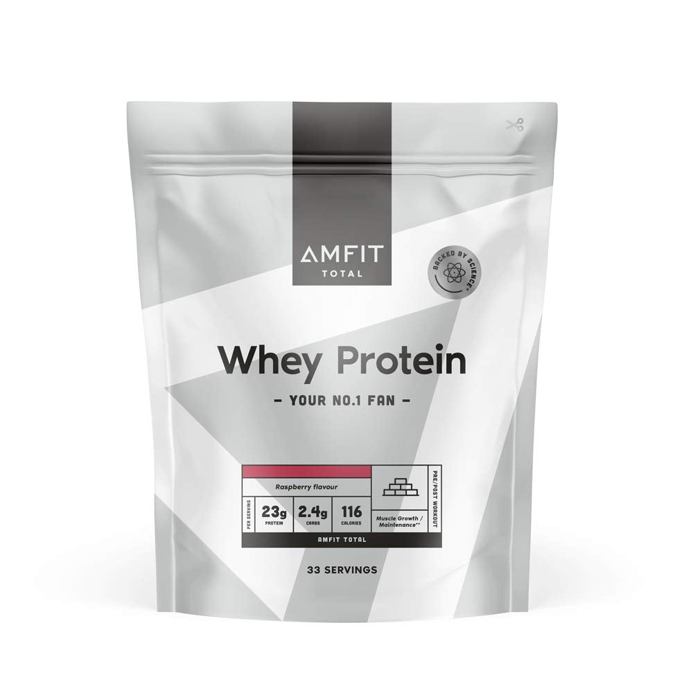 Marca Amazon - Amfit Nutrition Proteína de soro de leite em pó, chocolate, 33 porções, 1 kg (embalagem de 1)