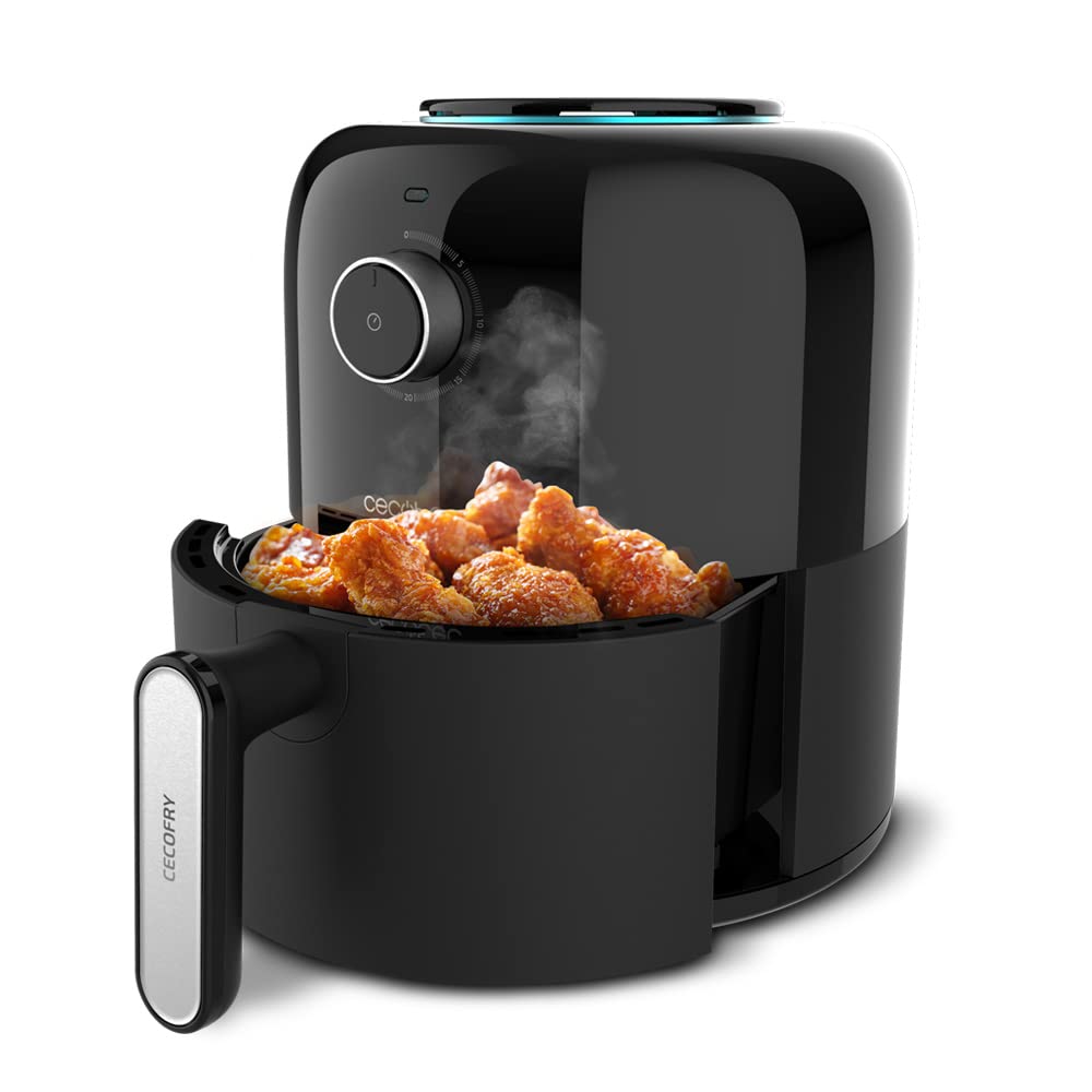 Fritadeira sem óleo Cecotec de 2,5 L - Air Fryer Cecofry Pixel 2500. 1200 W, dietética, manual e compacta, temporizador, tecnologia de ar quente, antiderrapante