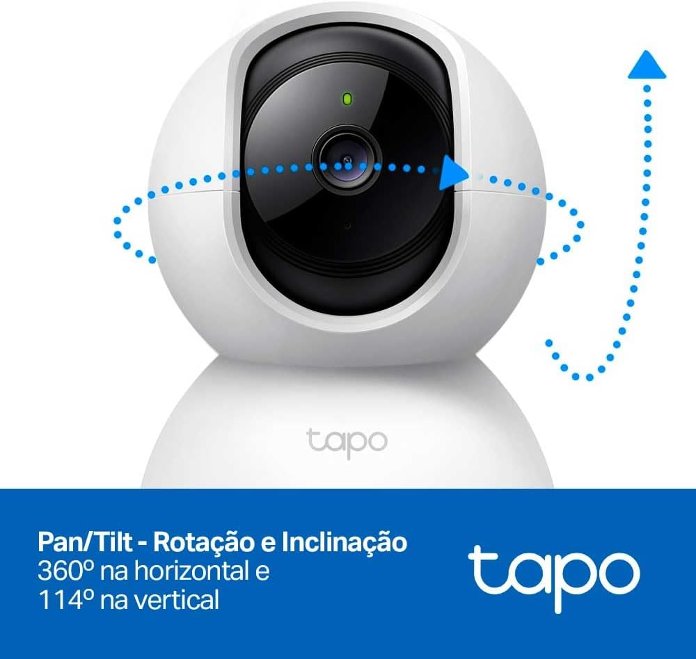 Tapo C200 - Cámara IP WiFi 360° Cámara de Vigilancia FHD 1080p,Visión Nocturna, Notificaciones en Tiempo Real, Admite Tarjeta SD,Detección de Movimiento,Control Remoto,Compatible con Alexa