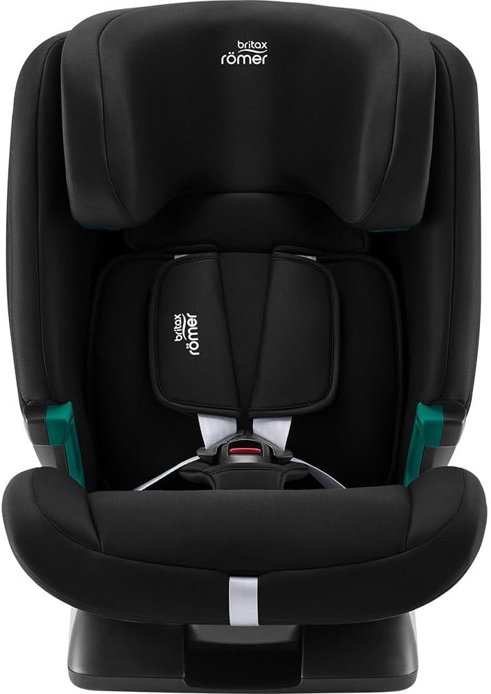 BRITAX RÖMER Silla Coche EVOLVAFIX, con ISOFIX, niños de 76-150 cm (i-Size), 15 meses a 12 años, Space Black