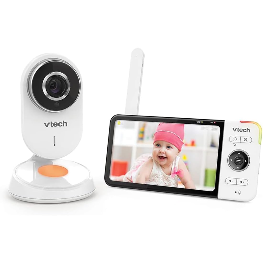 VTech VM924 Câmara de vigilância para bebé, 2600 mAh monitor de bebé com câmara de vigilância para bebés monitor sem fios de vídeo com LCD de 5" inteligente VOX visão noturna