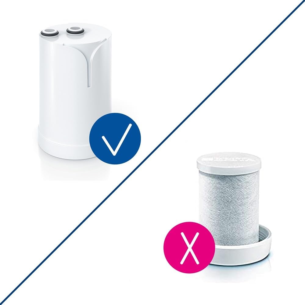 BRITA Sistema de filtragem para torneira, água filtrada de excelente sabor, inclui 1 filtro para torneira, 600 litros de água filtrada por cartucho, cor branca