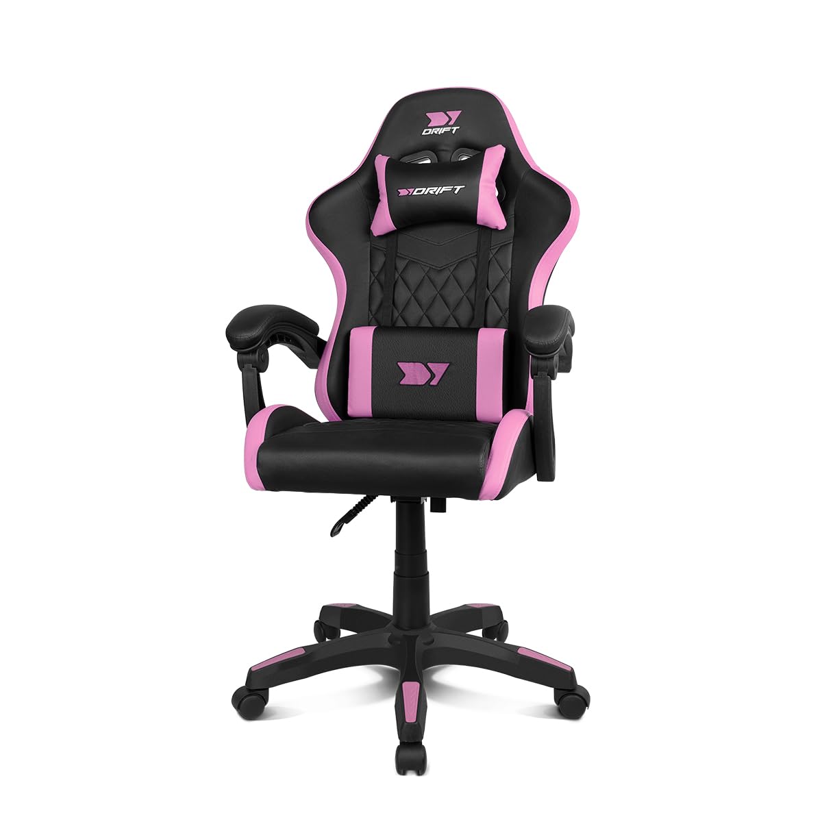 DRIFT GAMING DR35 Cadeira Gaming ergonómica profissional com apoios de braço 2D ajustáveis, suporte lombar e cervical, reclinável a 135°, estofada em couro sintético, rodas silenciosas, base robusta