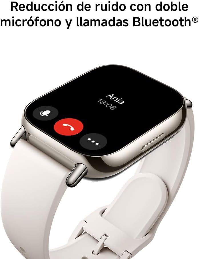 Xiaomi Redmi Watch 5 Lite, chamadas Bluetooth, ecrã AMOLED de 1,96 polegadas, monitor de frequência cardíaca, 150 modos desportivos, até 18 dias de autonomia, dourado