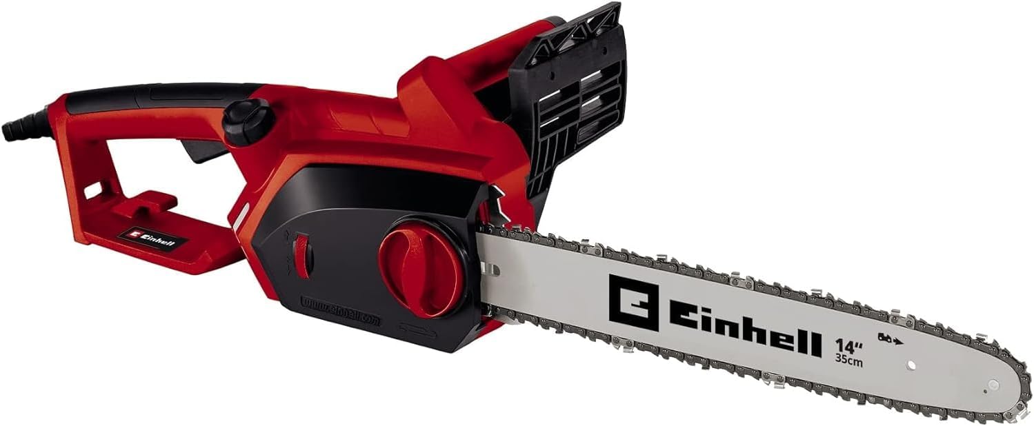 Einhell Motosserra elétrica GH-EC 1835 (1800 W, barra de corte robusta, corrente afiada, tensionamento e substituição sem ferramentas, lubrificação automática, engrenagens metálicas)