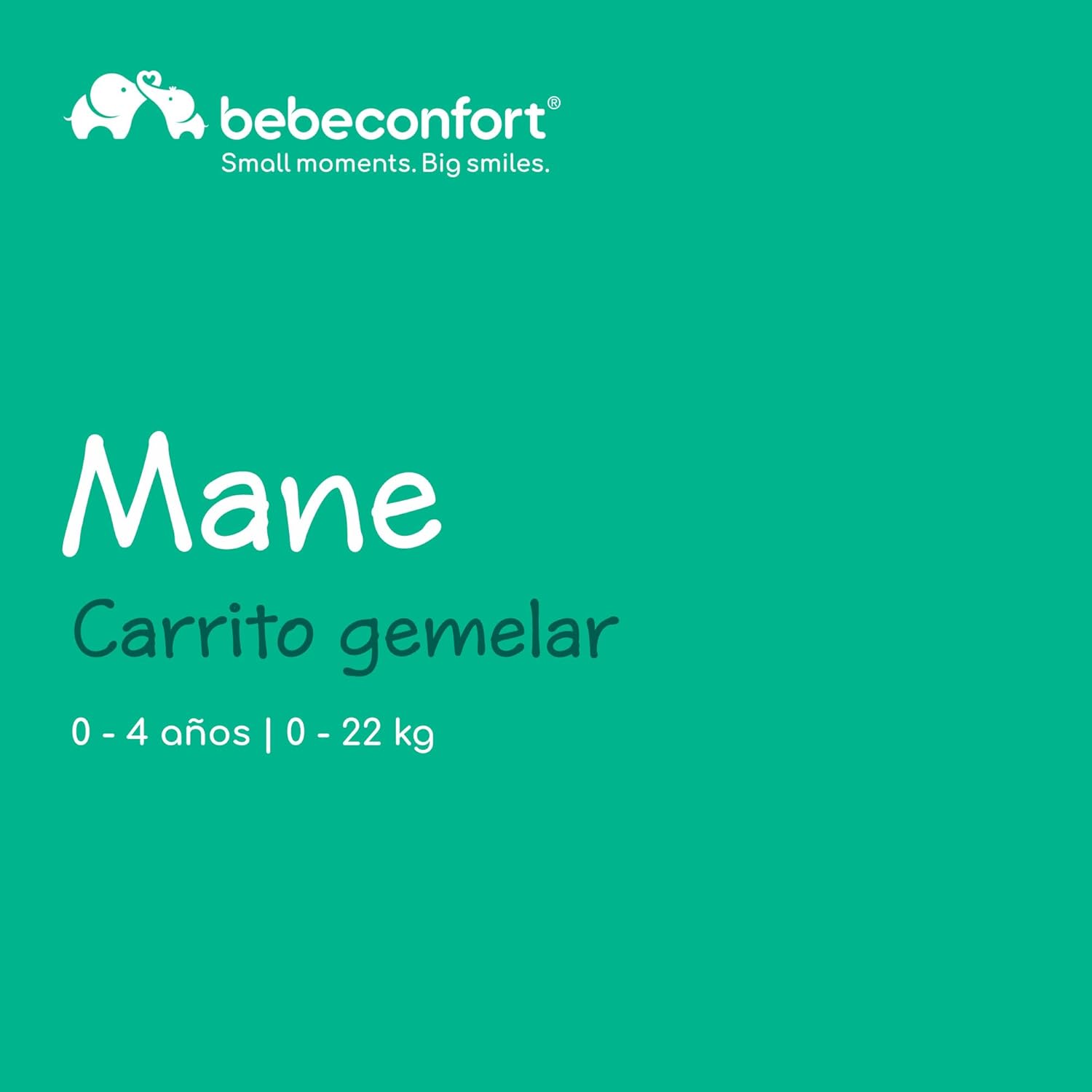 Bebeconfort Mane, carrinho de abotoar, 0 - 22 kg, dobrável automático, reclinação total, barras de segurança giratórias, arnês de 5 pontos, janela de malha, bolha impermeável, cesta (8 kg), Mineral