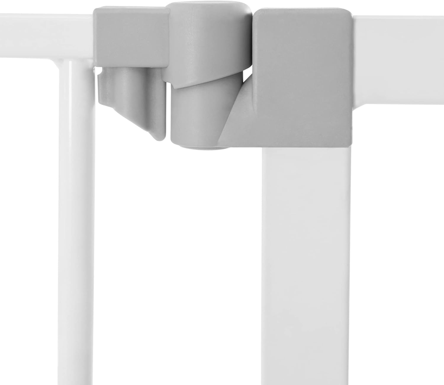 hauck Barreira de segurança crianças para portas e escadas Open N Stop Safety incl. Extensão de 9 cm, Corrimão de escada para crianças sem orifícios, cercas infantis, metal 84-89 cm, branco