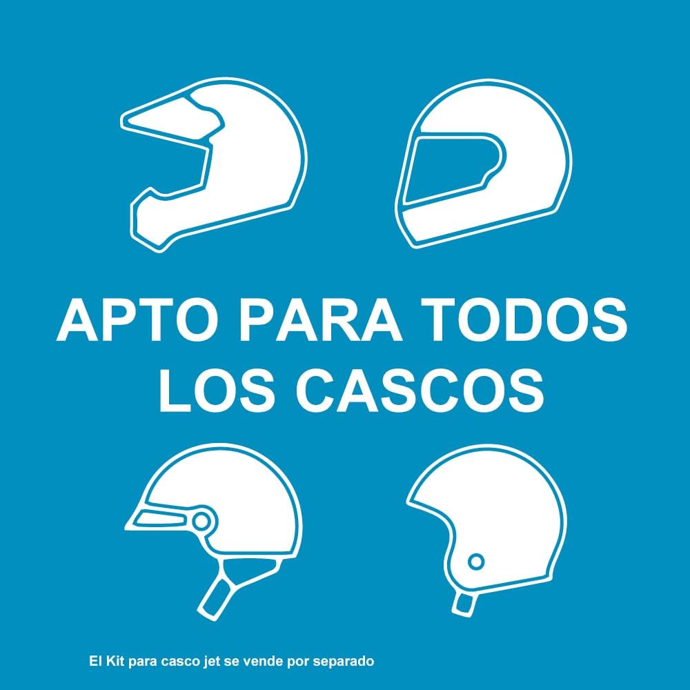 Cardo Spirit Motocicleta de 2 vias Bluetooth sistema de intercomunicação, preto, individual