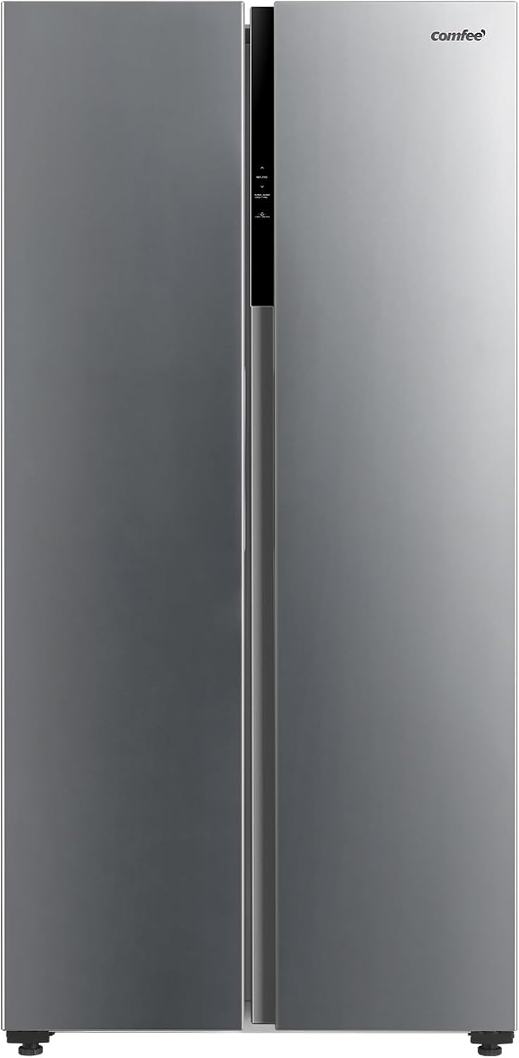 Comfee ' RCS609IX2 Frigorífico-Congelador americano 460 L (271 + 189)/Não Frost/Compressor Inverter/177,5 cm de altura/de refrigeração/189 L de congelação/controlo duplo/SuperCool, Inox