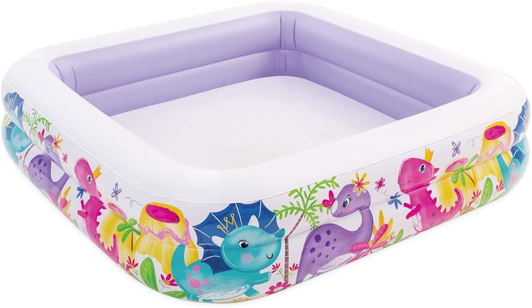 Intex Piscina insuflável para crianças, 157 x 157 x 122 cm, 295 litros, com toldo removível, design aquático, tampa de ralo, uso exterior, vinil resistente, adesivo de reparação incluído, + 2 anos