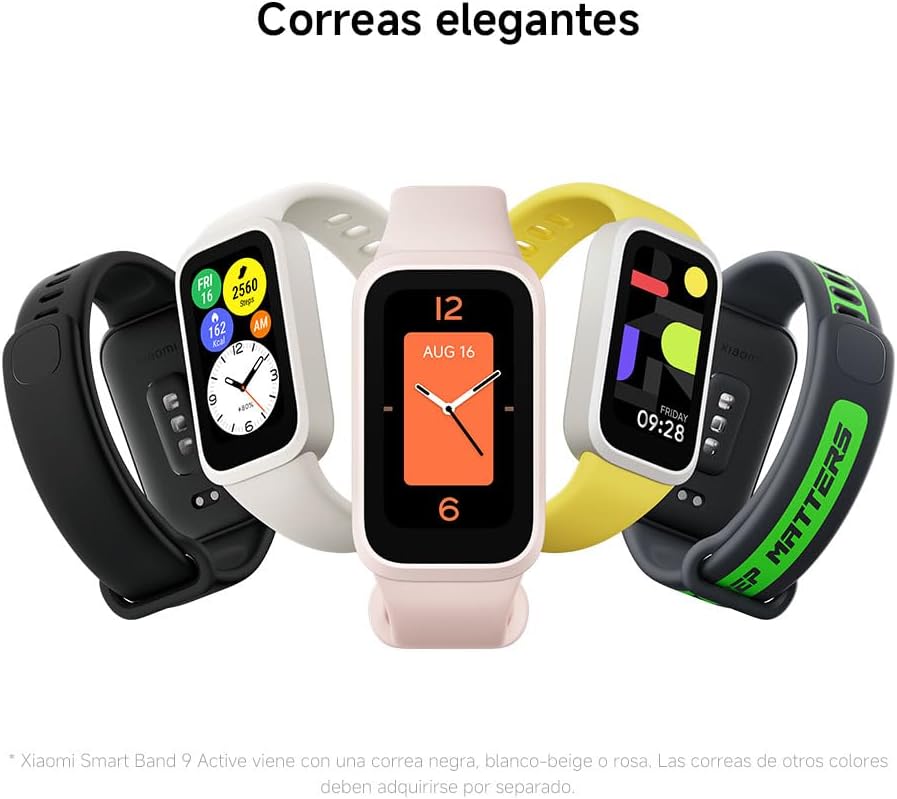 Xiaomi Smart Band 9 Active - Pulsera de Actividad, autonomía de hasta 18 días, Pantalla TFT de 1,47" con tasa de refresco de 60 Hz, 5ATM, App Mi Fitness