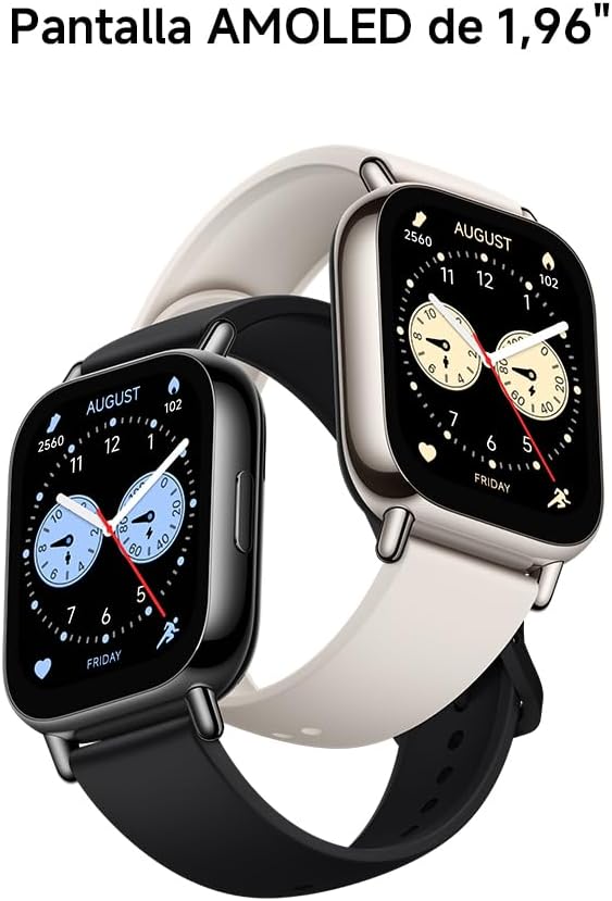 Xiaomi Redmi Watch 5 Lite, chamadas Bluetooth, ecrã AMOLED de 1,96 polegadas, monitor de frequência cardíaca, 150 modos desportivos, até 18 dias de autonomia, dourado