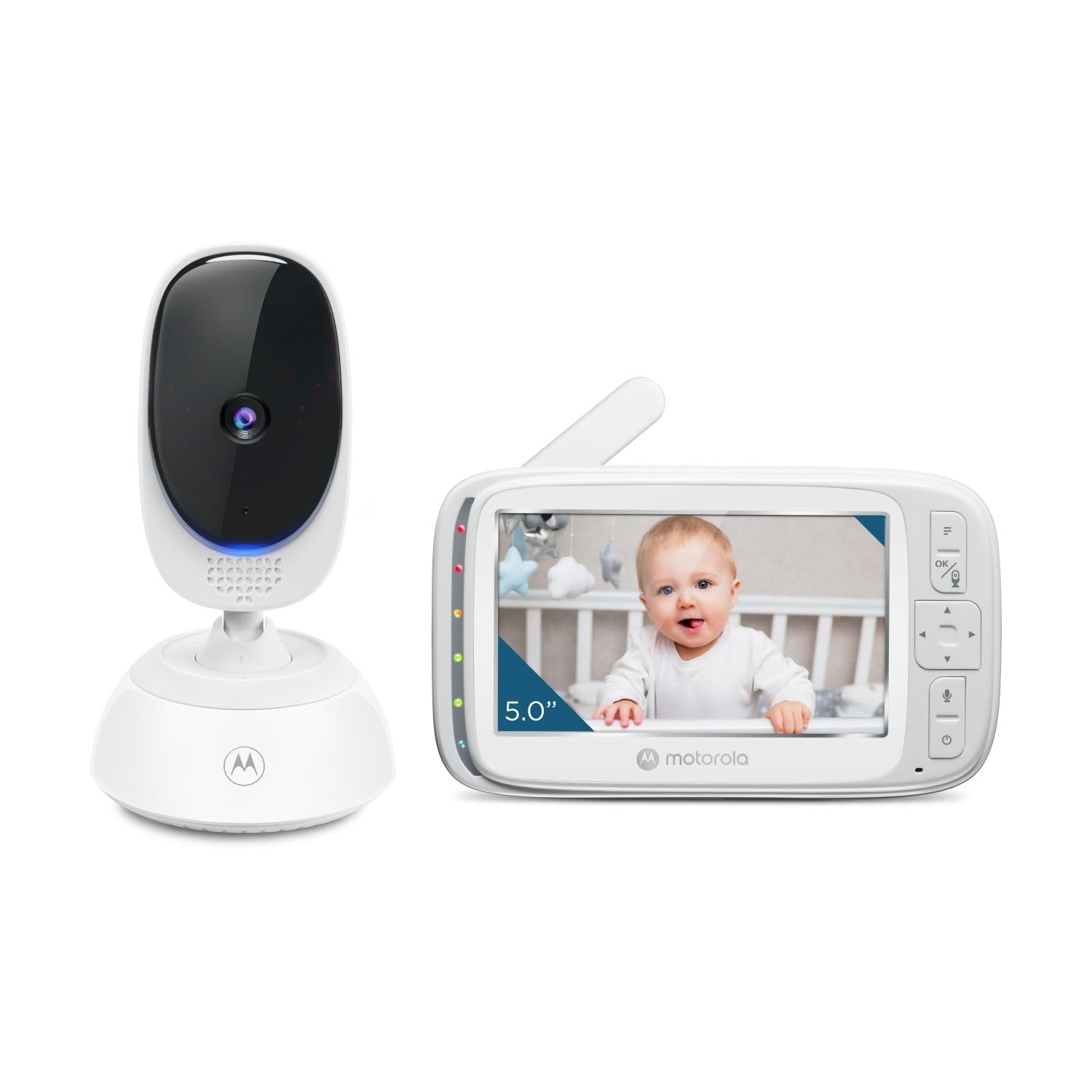 Motorola Nursery VM483 Videomonitores para bebés, unidade para pais de 2,8 polegadas, infravermelhos, zoom digital, função Talk-Back, branco