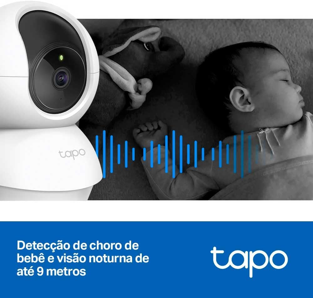 Tapo C200 - Cámara IP WiFi 360° Cámara de Vigilancia FHD 1080p,Visión Nocturna, Notificaciones en Tiempo Real, Admite Tarjeta SD,Detección de Movimiento,Control Remoto,Compatible con Alexa