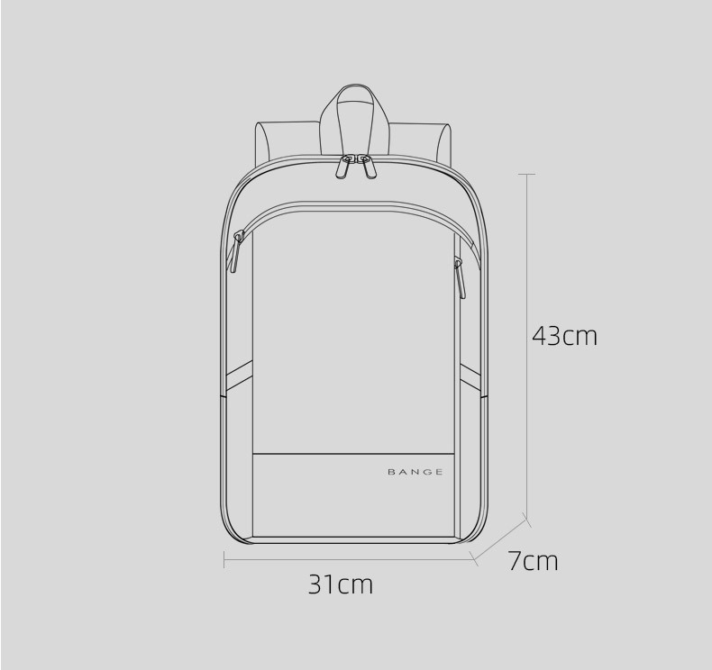 Mochila Ultrafina Masculina Expansível Grande Capacidade Multifunções para Computador Mochila Impermeável