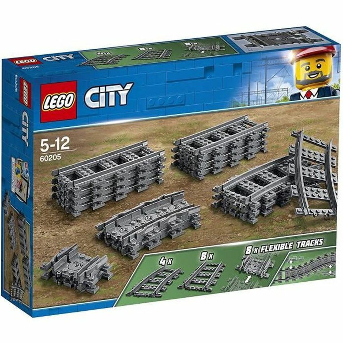 Playset   Lego City 60205 Rail Pack         20 Peças