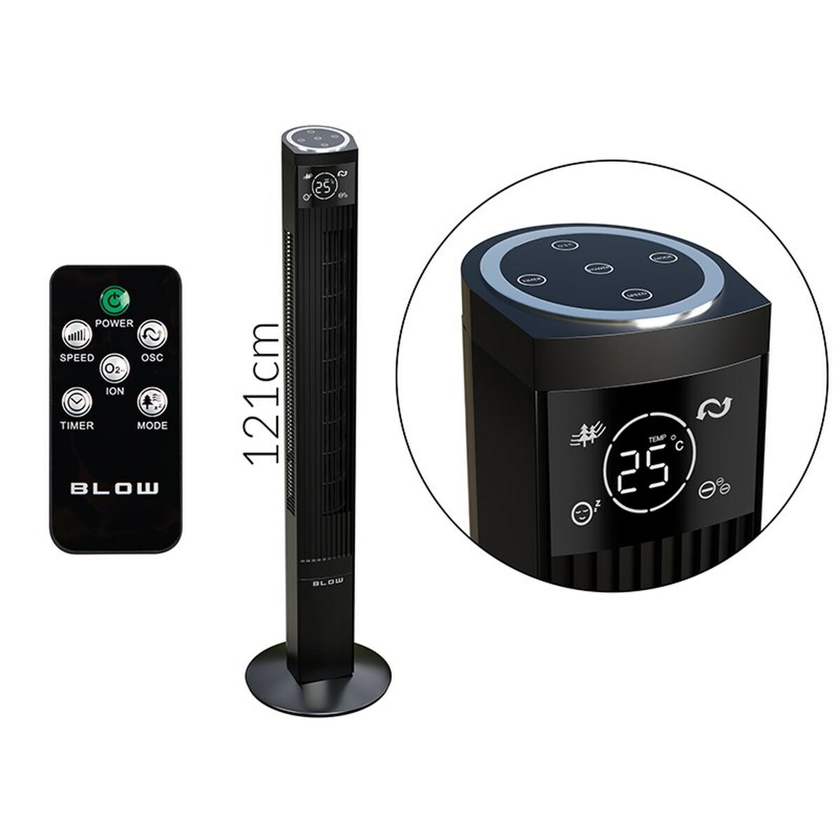 Ventilador de Mesa Blow 44-654# Preto 90 W