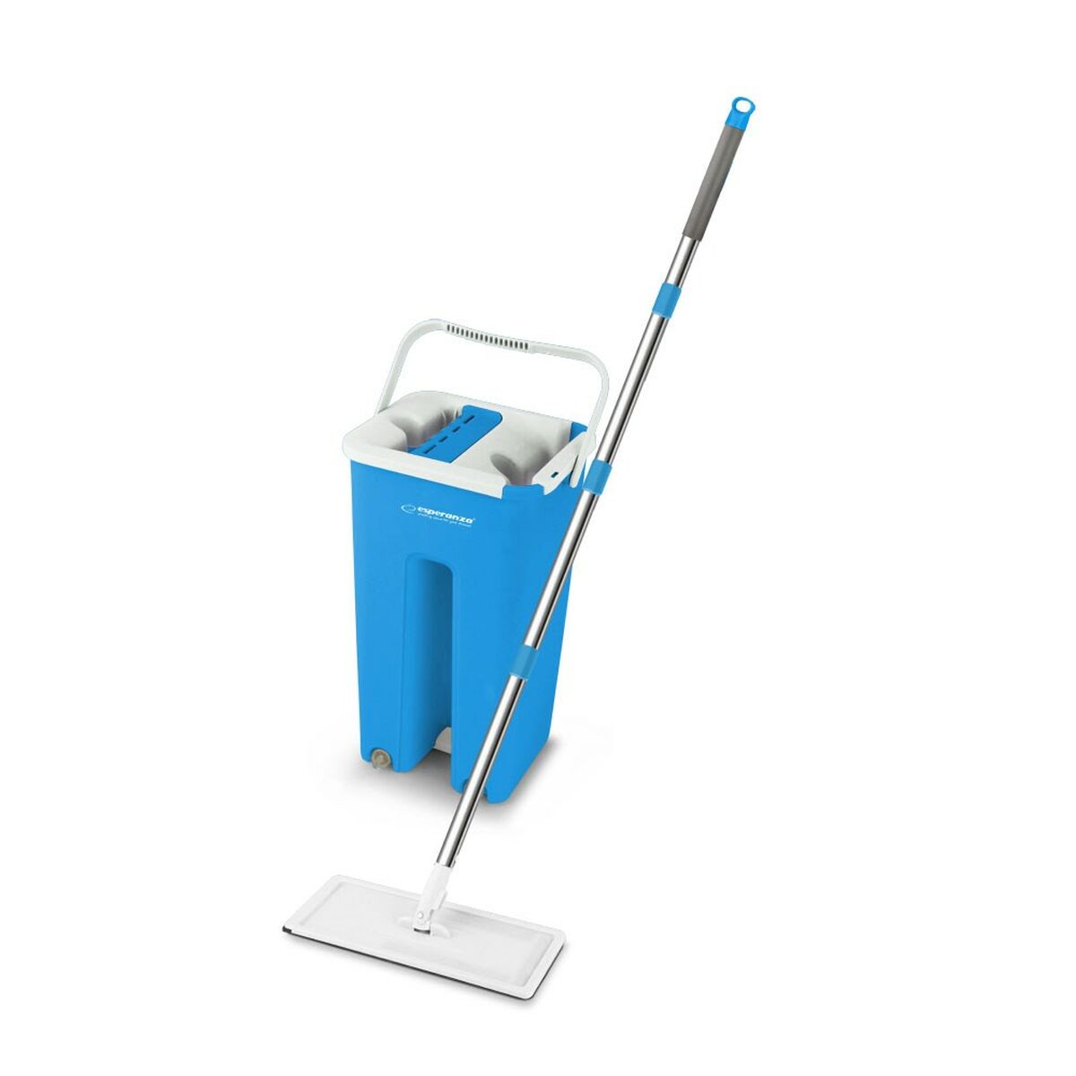 Mop with Bucket Esperanza EHS004 Azul Branco Microfibra