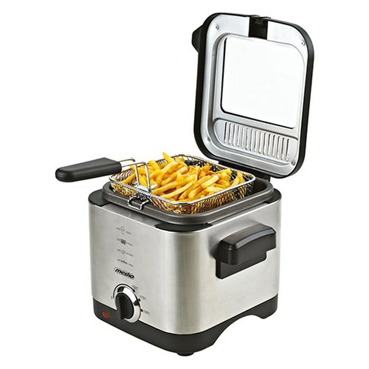 Fritadeira Mesko MS 4910 Preto Prateado 900 W 1,5 L