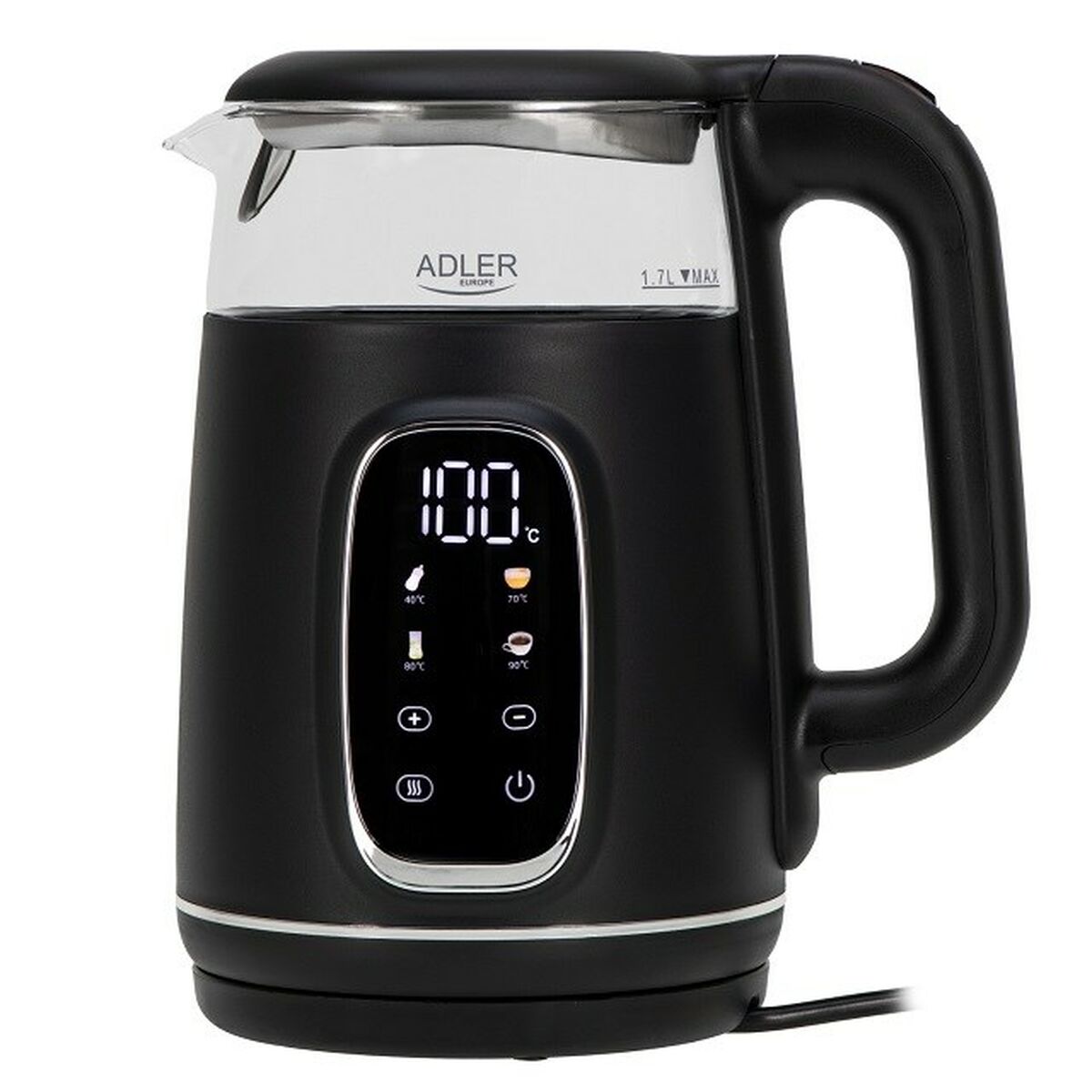 Chaleira Adler AD 1305bs Preto Prateado 2200 W 1,7 L