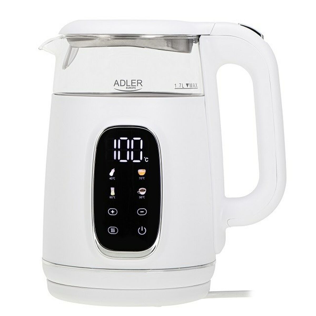 Chaleira Adler AD 1305ws Branco Prateado 2200 W 1,7 L