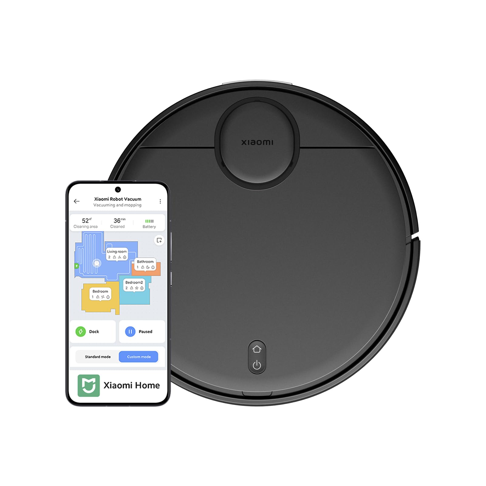 Xiaomi Robot Vacuum S20 - Robot aspirador e limpa-chão com sistema inteligente de navegação a laser (LDS), sucção de 5000 Pa, caminhos de limpeza em ziguezague, branco (versão ES)