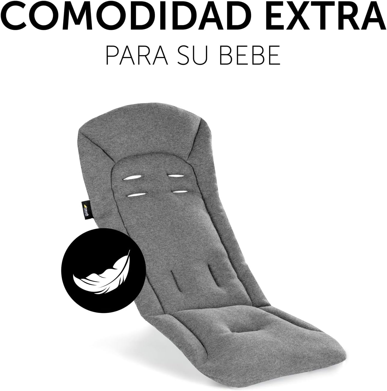 hauck Colchoneta para Silla de Paseo Universal - Funda Carrito Bebe y Remolques de Bicicleta para Niños, Algodón, Transpirable, Suave, Fácil de Fijar, Verano e Invierno - Gris Oscuro