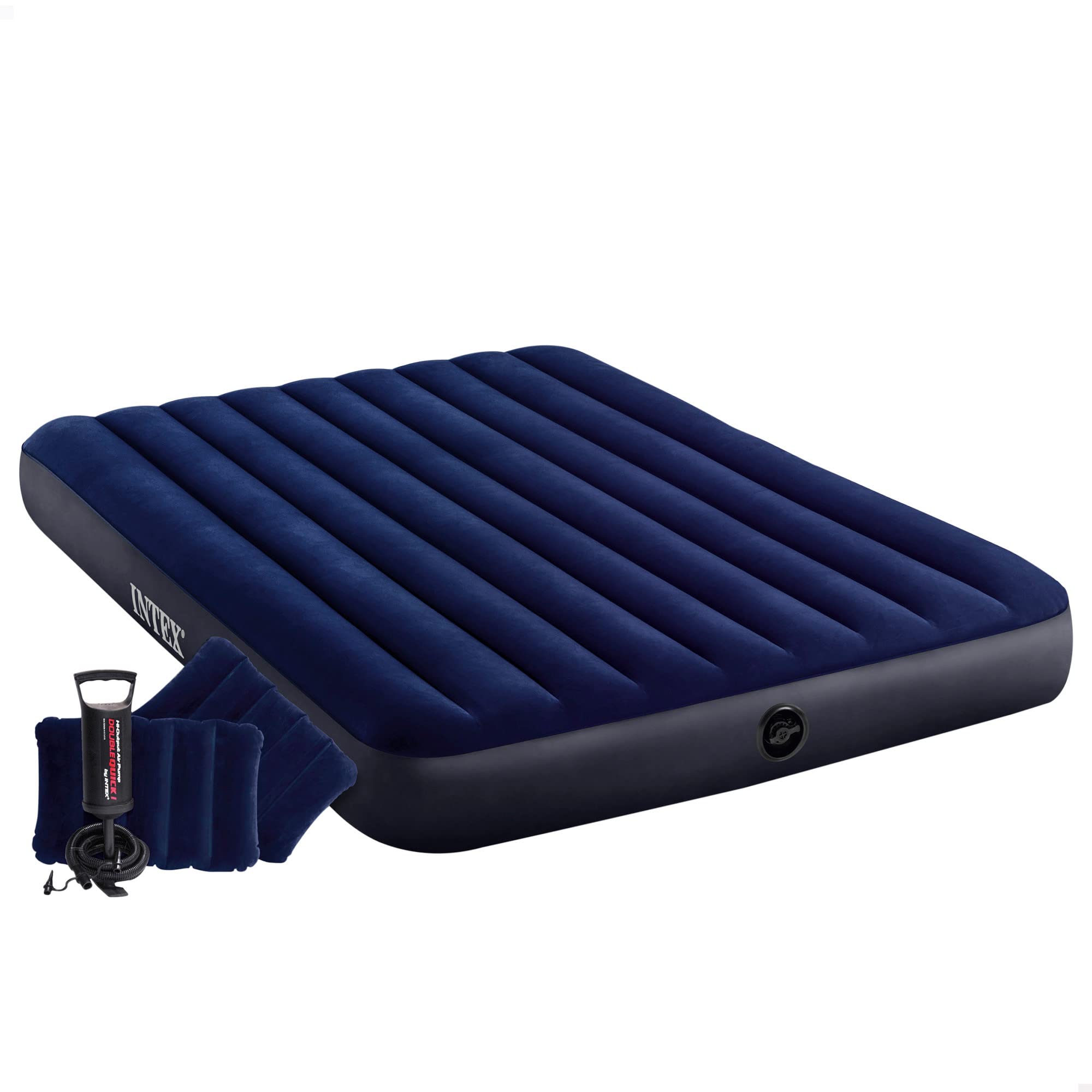 Intex Colchão insuflável Dura-Beam, cama de ar insuflável para campismo cor azul, campismo
