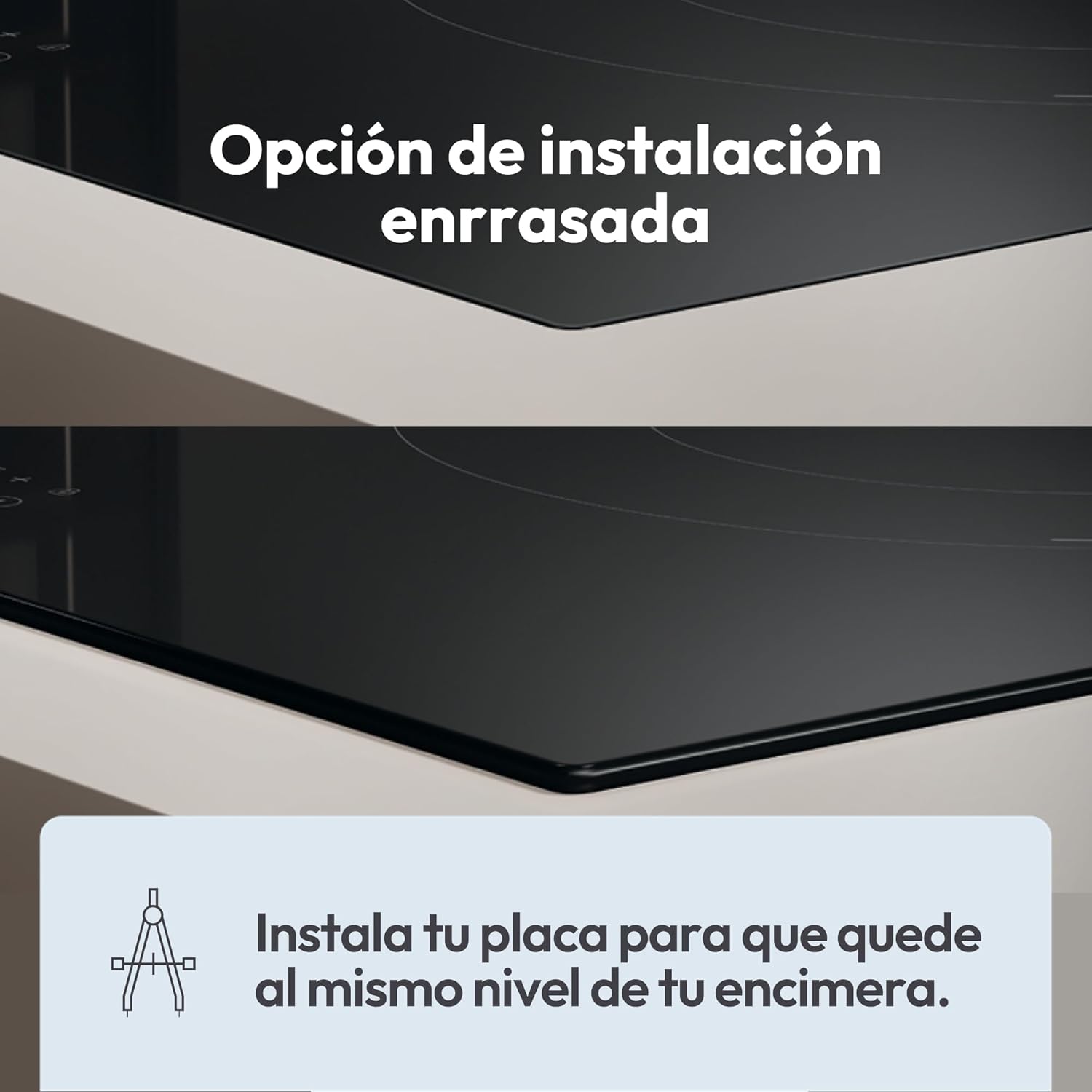 Candy CI633C/E14U, placa de indução, 3 zonas, 60 cm, 9 níveis de potência e booster, 7,2 KW, comandos centrais, indicador de calor, bloqueio de segurança, alerta sobreaquecimento e errames, preto