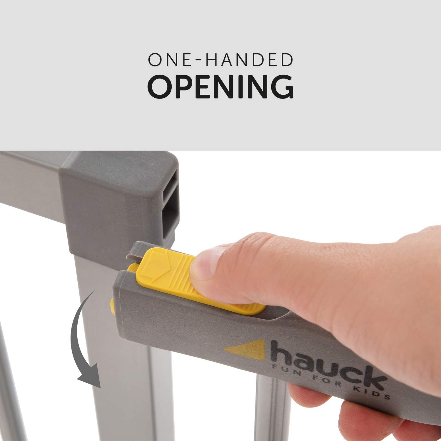 hauck Stop N Safe 2 Silver Barrera Seguridad Niños | Valla Infantil para Puertas y Escaleras de 84 a 89 cm – Sin Taladrar – Seguridad Bebé - Aptas como Vallas para Perros – Solo para Interiores