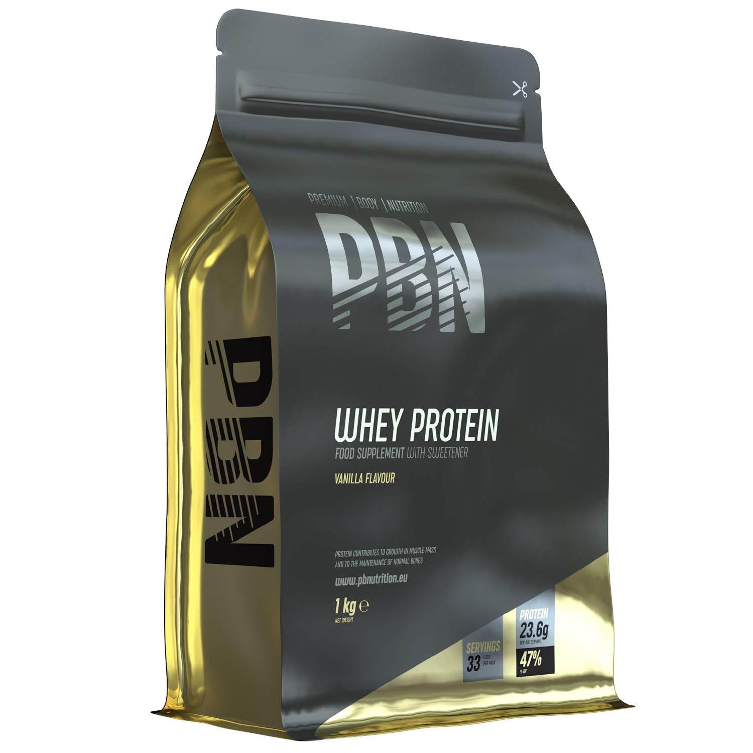 Premium Body Nutrition - Proteína de soro de leite em pó, 2,27 kg (embalagem de 1), sabor banana, sabor otimizado