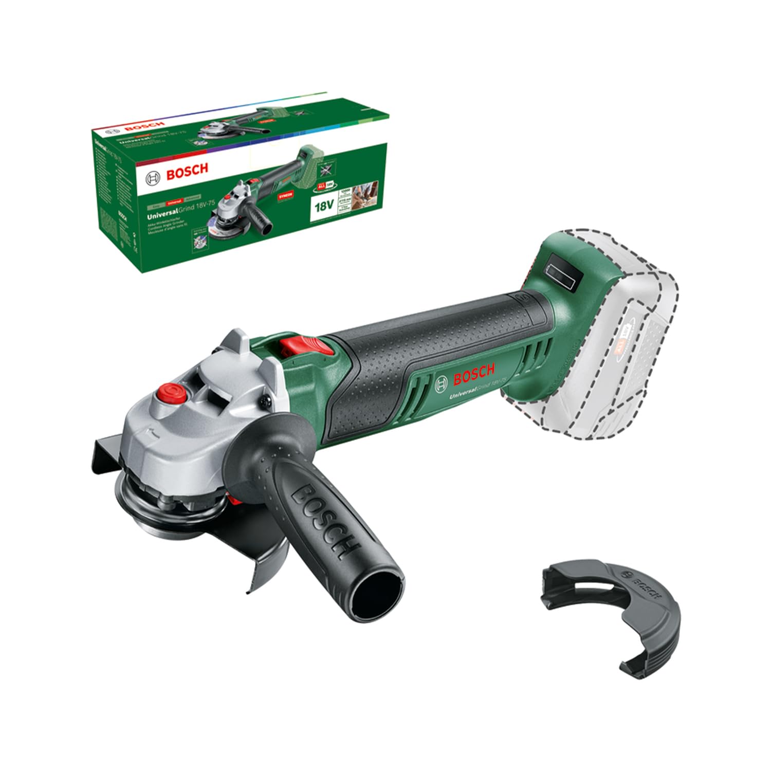 Bosch Moedor pequeno UniversalGrind 750-125, 750 W, com 2 discos de corte reto e 1 disco de molagem, para molar, cortar, escovar e lixar, em embalagem de cartão, edição para a Amazon