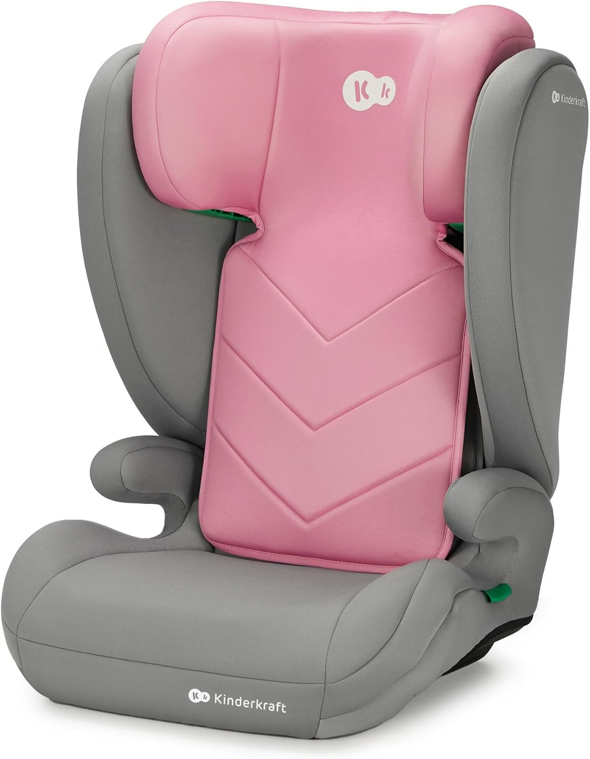 Kinderkraft I-SPARK Cadeira de carro, i-Size, para bebé, grupo 2/3 100-150 cm, de 3,5 a 12 anos, de 15 a 36 kg, leve (4,5 kg), cinto de segurança de 3 pontos, proteção lateral, rosa