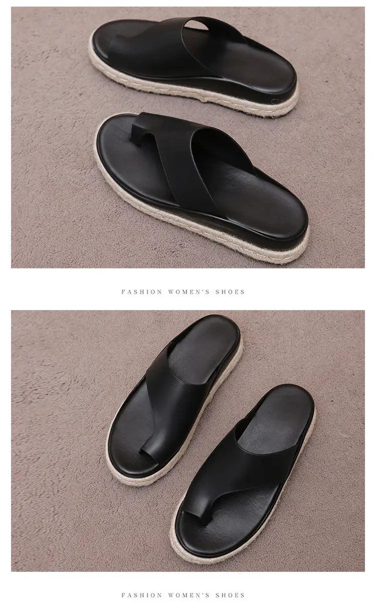 Sandálias de senhora de sola grossa com padrão leopardo