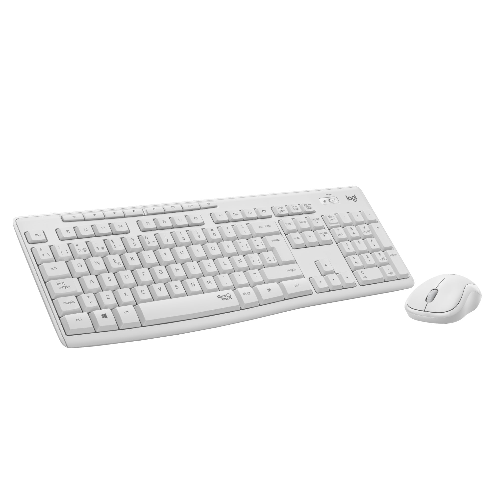 Logitech MK295 Silent Combinación de Teclado y Ratón Inalámbricos con SilentTouch, Seguimiento Óptico, Tecnología Inalámbrica sin Demoras, 90% Menos de Ruido, QWERTY Español, Negro