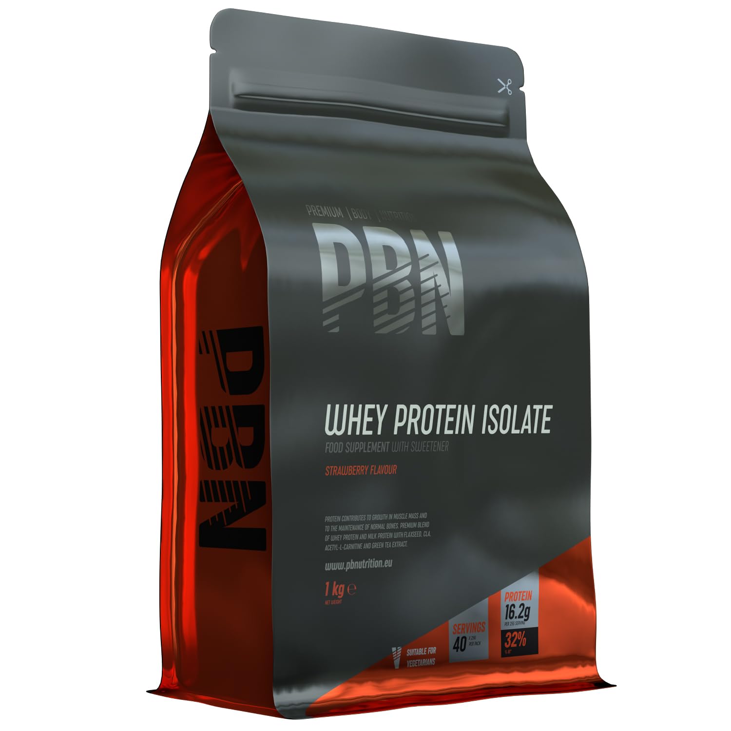 Premium Body Nutrition Whey Isolato Isolado de proteína de soro de leite em pó, 33 porções