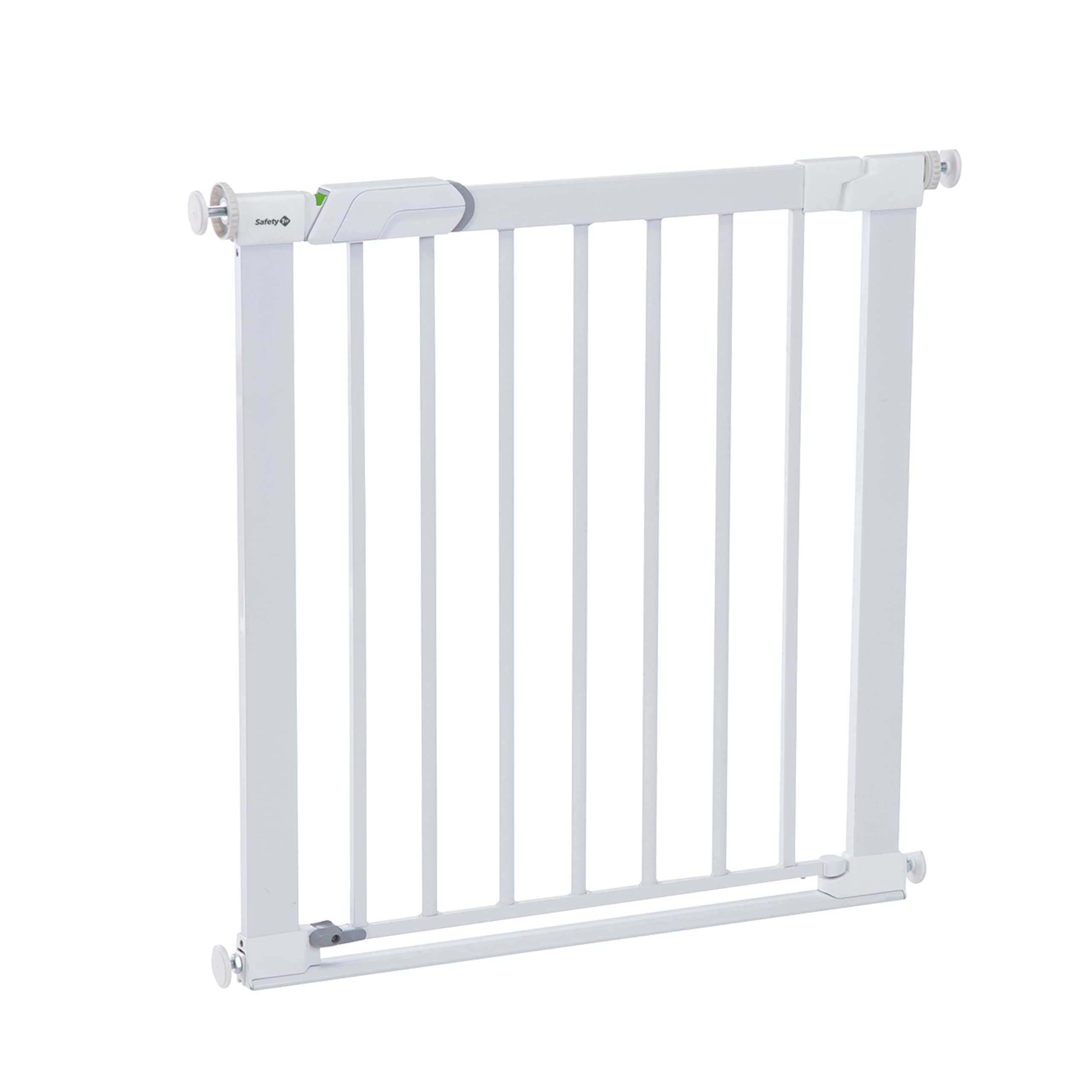 Safety 1st Easy Close Metal Barreira de segurança branca metálica para portas e escadas, porta de segurança de 80 cm até 136 cm com extensões, adequado para bebés, crianças e cães
