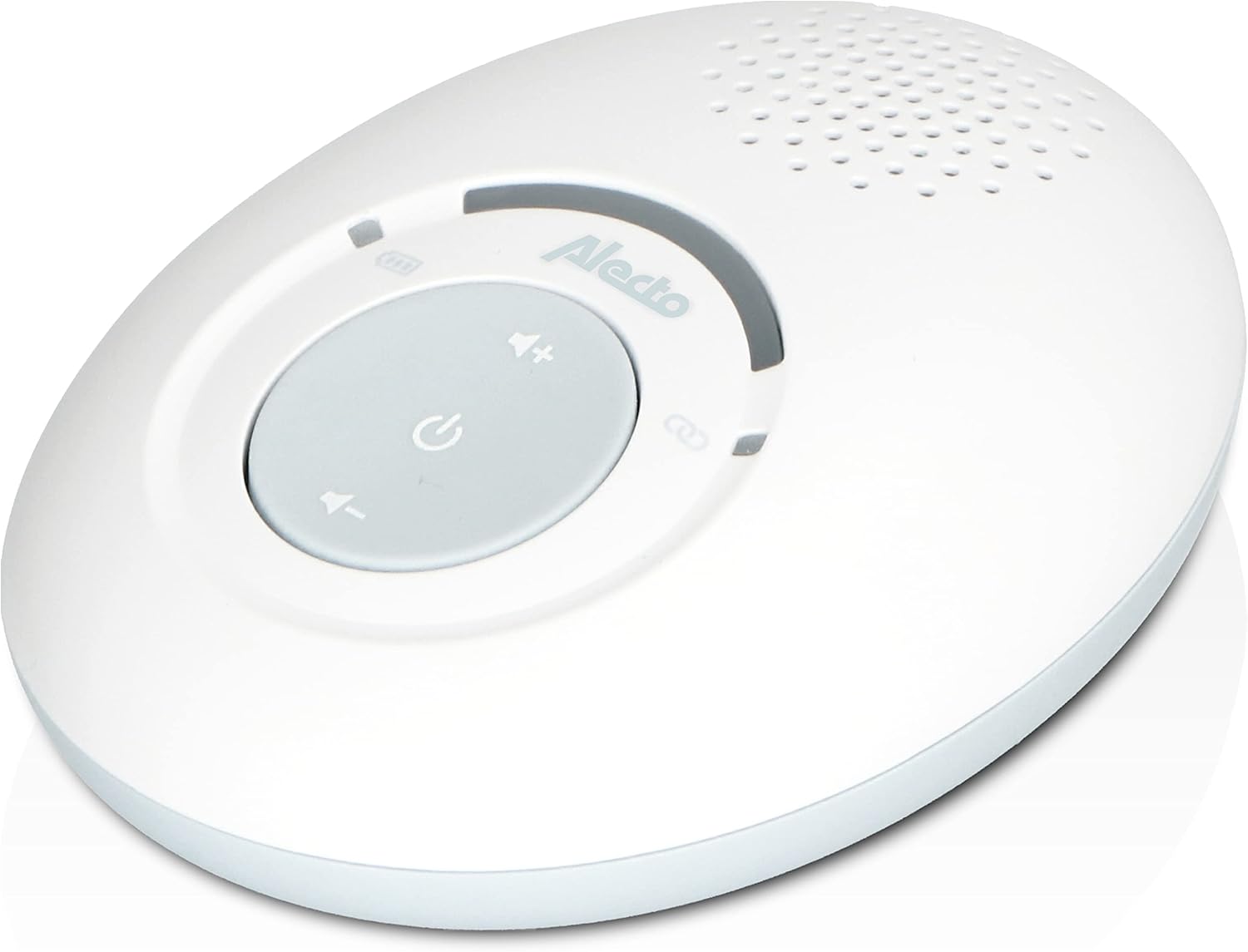 Alecto DBX110 - Vigilabebés Digital con DECT, Alcance de 300 m, diseño Compacto, Escala de Volumen LED, función VOX, Baja radiación, Color Blanco