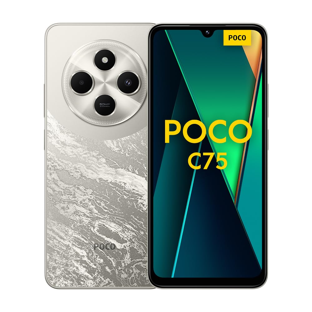 Xiaomi Poco C75 - Smartphone de 8+256 GB, ecrã imersivo de 120 Hz, MediaTek Helio G81-Ultra, câmara dupla de 50 MP IA, 5160 mAh, carregamento rápido de 18 W, NFC, preto (versão ES)