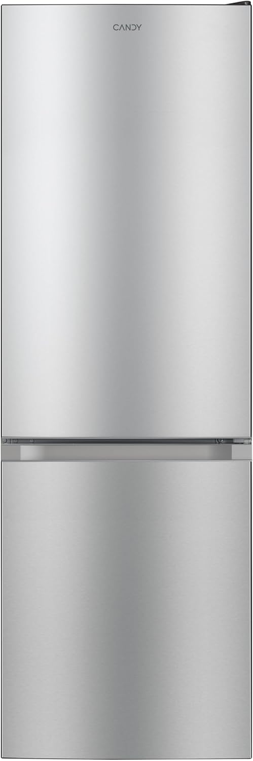 Candy CCG1S 518EX Frigorífico Combi, Ancho 55cm, Altura 1,80m, Capacidad 252L, Cajón Verdulero, Control Mecánico de la temperatura, Iluminación LED, Puerta Reversible, 41DB, Inox