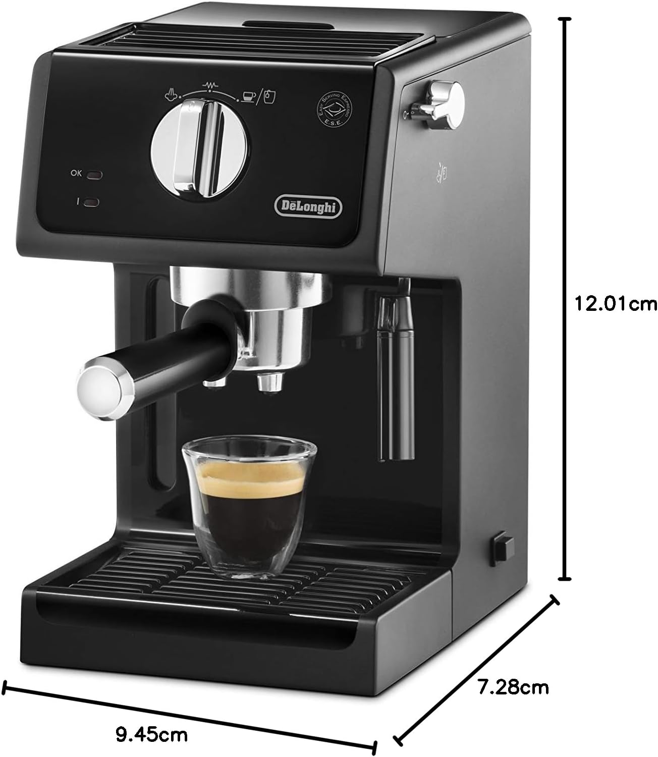 De'Longhi Cafetera Espresso DELONGHI Modelo ECP31.21 Bomba, 1100 W, 1.1 litros, 0 Decibeles, Madera, Negro