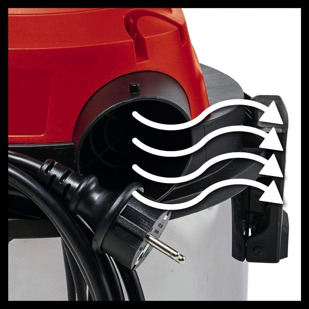 Einhell TC-VC 1820 S - aspirador seco-molhado, inox, 180 mbar, 1250 W, 230 V, 80 dB (ref. 2342167).