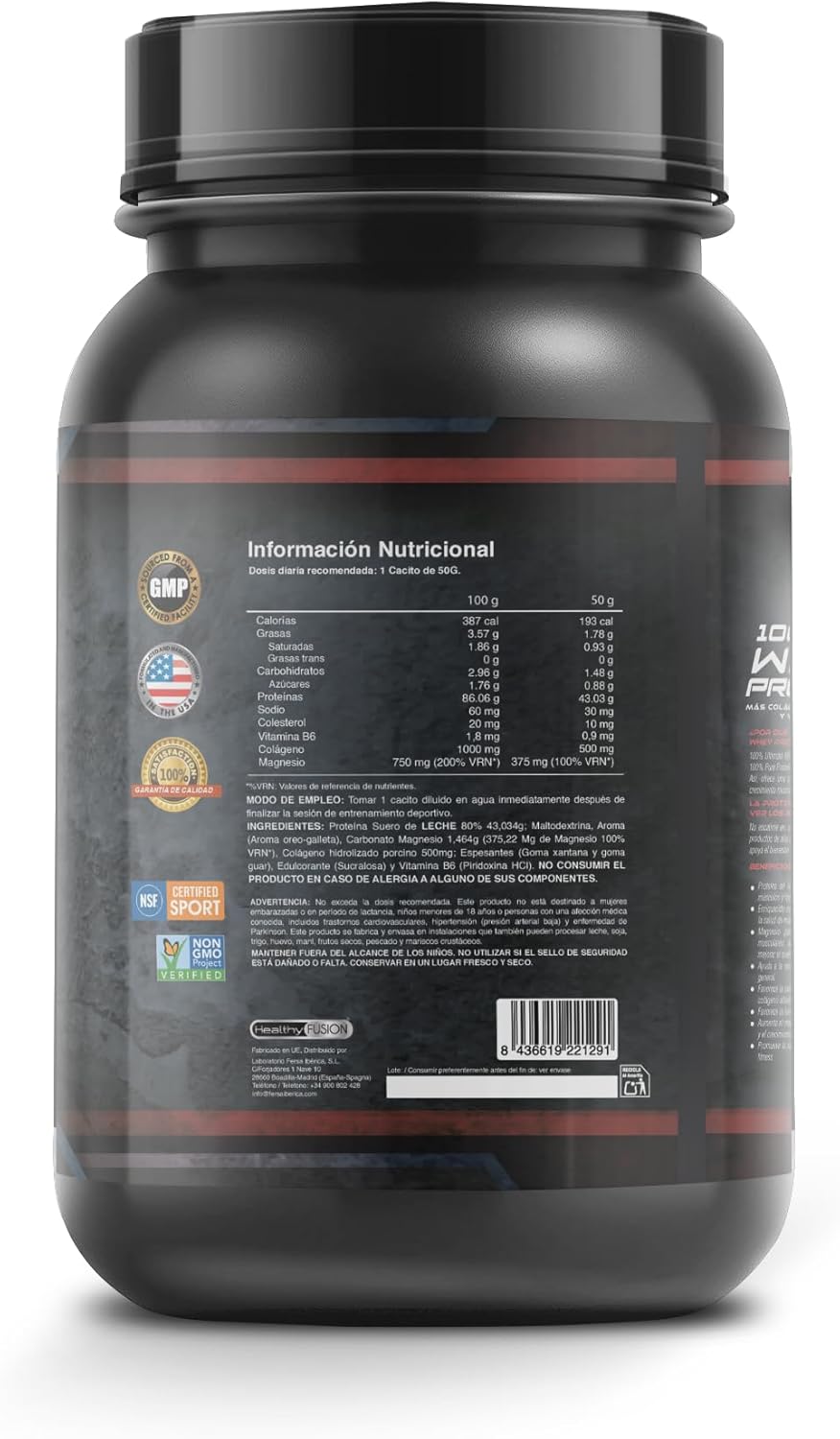 Whey Protein Proteína em pó com colagénio, magnésio e aminoácidos, aumenta a massa muscular, apoia o desenvolvimento e a recuperação muscular, proteção fácil de digerir, 1 kg biscoito