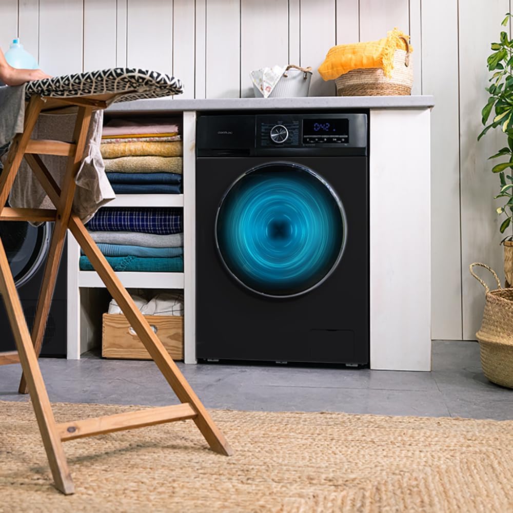 Cecotec Máquina de lavar 8 kg carga frontal Bolero Dresscode 8500 Inverter Steel A. 1900W, 1400 rpm, Inverter Motor Plus, baixo consumo, 16 programas, SteamMax, Delay Start, aço